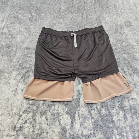 Vuori Men's Athletic Shorts in Cream and Brown - Picture 6 of 11
